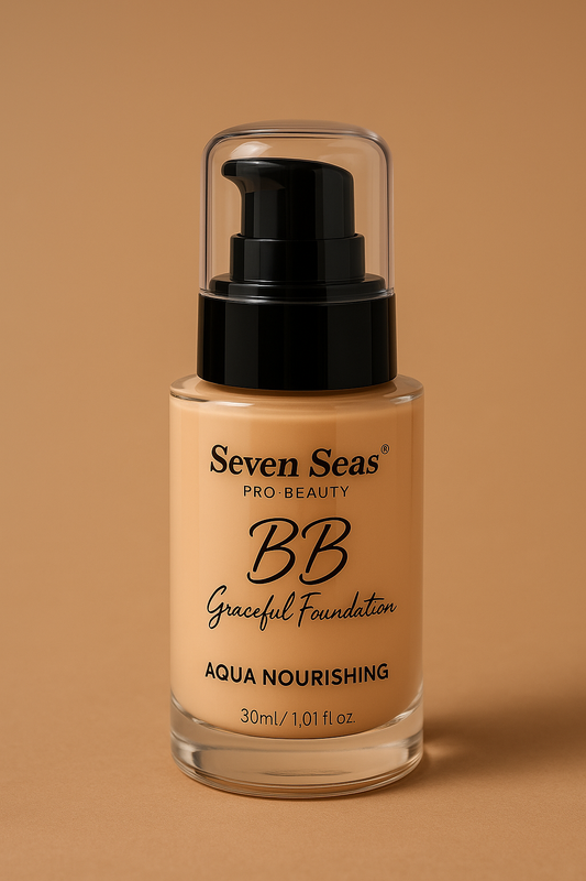 Seven Seas Pro-Beauty BB Graceful Foundation – Aqua Nourishing, 30ml | Lightweight, Oil-Free, Paraben-Free, Cruelty-Free, Smooth Coverage for Radiant Skin