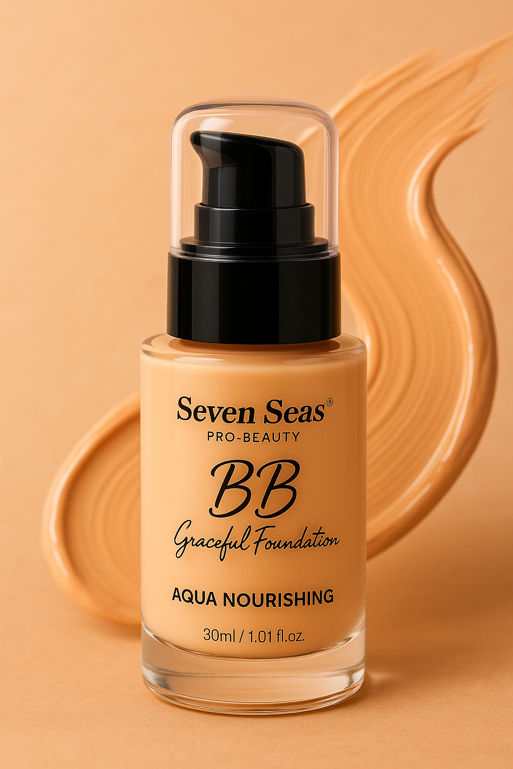 Seven Seas Pro-Beauty BB Graceful Foundation – Aqua Nourishing, 30ml | Lightweight, Oil-Free, Paraben-Free, Cruelty-Free, Smooth Coverage for Radiant Skin