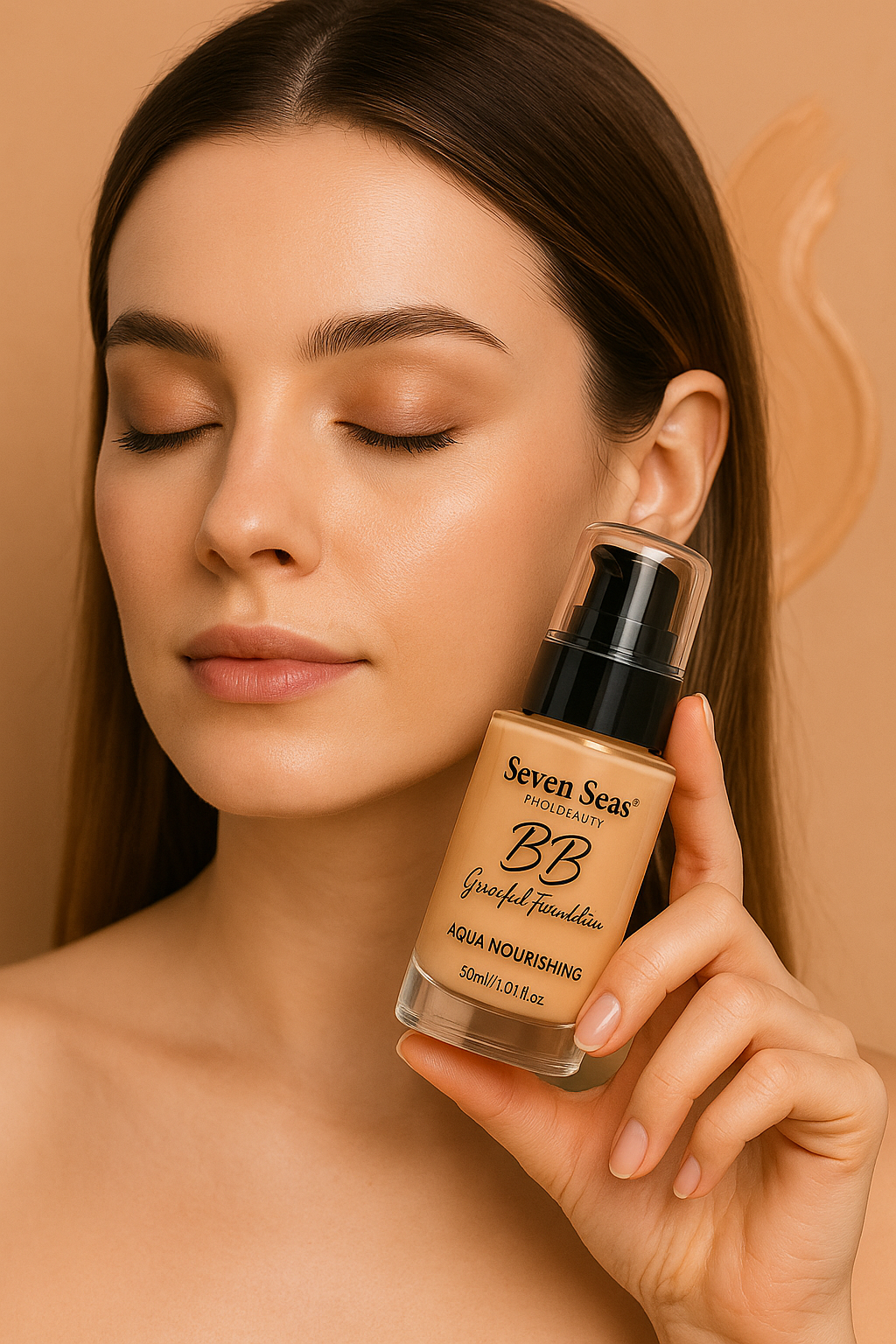 Seven Seas Pro-Beauty BB Graceful Foundation – Aqua Nourishing, 30ml | Lightweight, Oil-Free, Paraben-Free, Cruelty-Free, Smooth Coverage for Radiant Skin